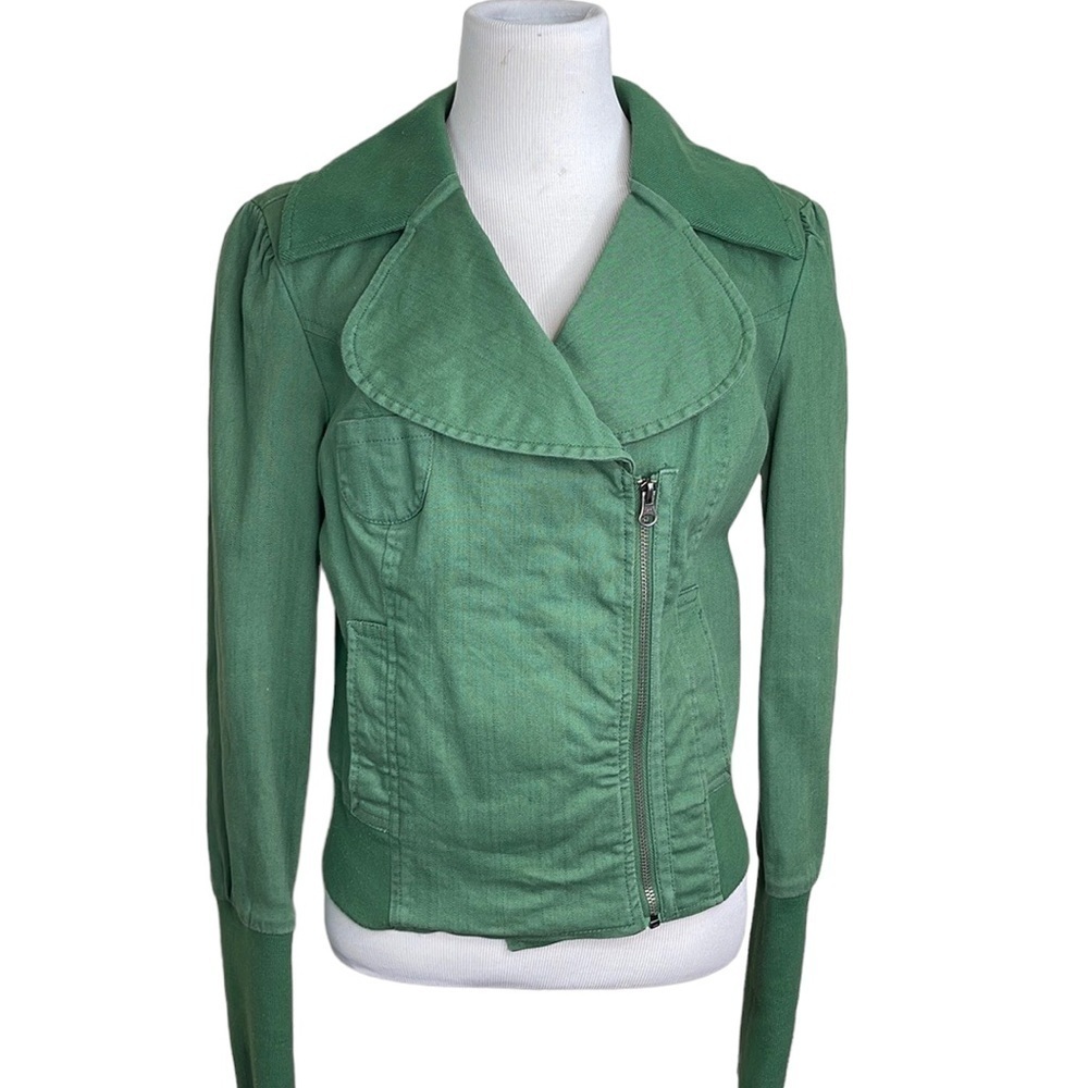 Anthropologie Tulle Green Jacket Size M - Picture 17 of 17